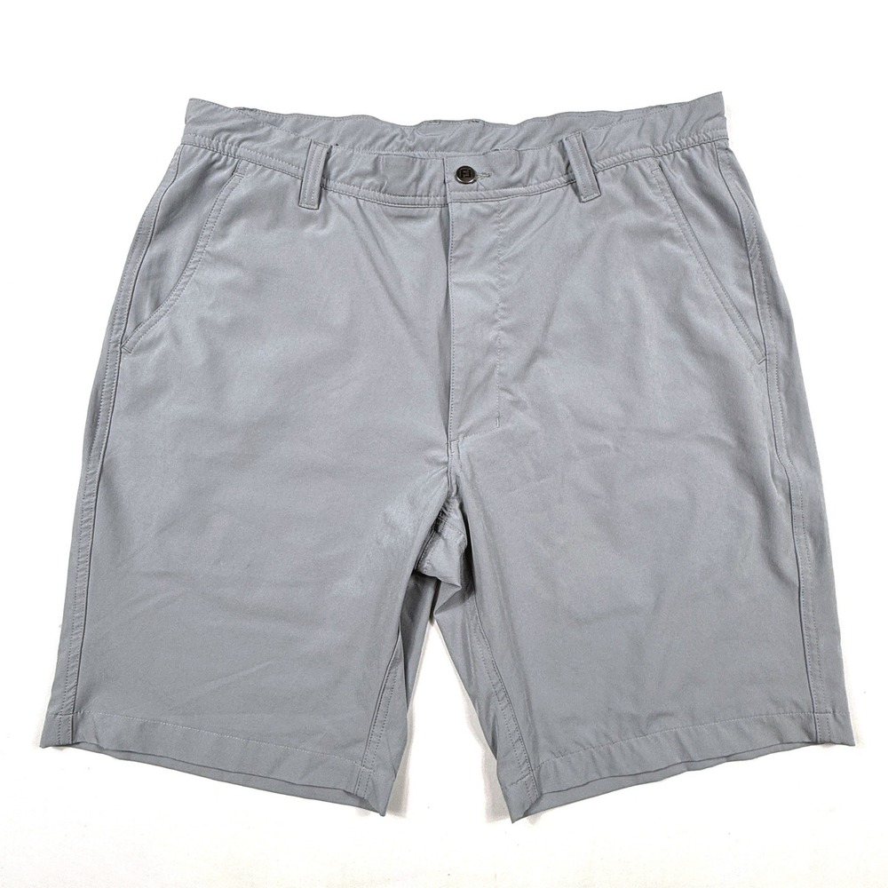 FootJoy Mens Performance Golf Shorts Grey Flat Front Stretch Activewear Size 34